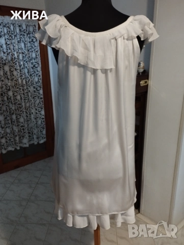 ДАМСКА рокля в цмят "слорова кост", снимка 3 - Рокли - 53949620