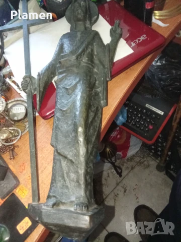 Статуя от чугун на светец , снимка 1