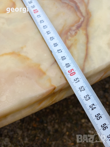 месингова холна маса с плот от оникс, снимка 12 - Маси - 44756629