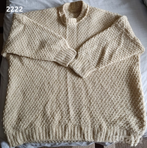 Продавам ръчно плетена вълнена блуза, снимка 6 - Блузи с дълъг ръкав и пуловери - 53272416