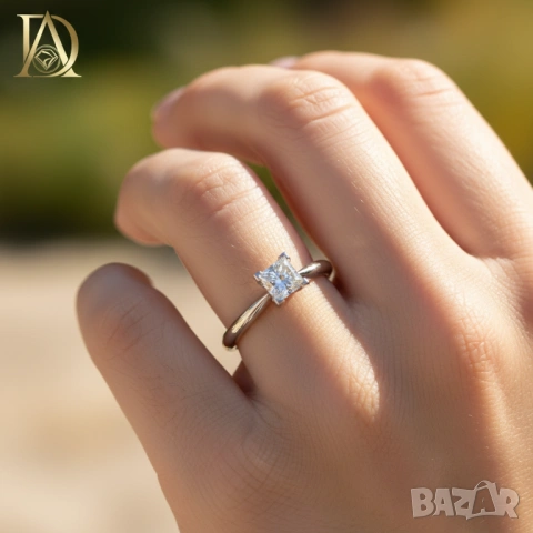 Нов Златен Пръстен с 0.86кт Естествен Диамант, снимка 3 - Пръстени - 42864291