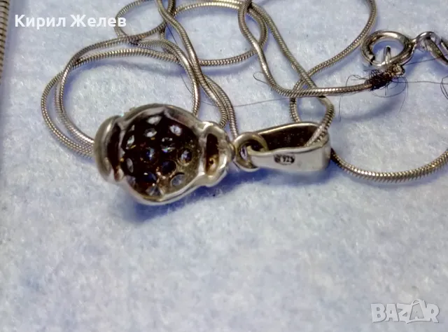 НЕЖНО ИТАЛИАНСКО СРЕБЪРНО КОЛИЕ със СКЪПОЦЕНЕН СРЕБЪРЕН ПЕНДАНТ РОДИРАНО СРЕБРО 925 ПРОБА 43359, снимка 8 - Колиета, медальони, синджири - 50136136