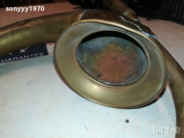 ТРЪБА КРЪГЛА МЕД МЕСИНГ ВНОС ФРАНЦИЯ 2509231835M, снимка 5 - Антикварни и старинни предмети - 42316559