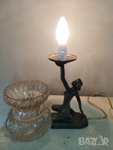 Стара настолна лампа арт деко, снимка 6 - Настолни лампи - 44488336