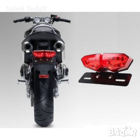 Стоп за мотоциклет с вградени мигачи, универсален стоп за мотор, АТВ, 17,2/ 8/ 13см., че, снимка 2 - Аксесоари и консумативи - 32064334