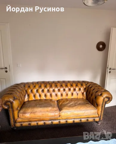 Chesterfield Честърфийлд двуместен диван – естествена кожа