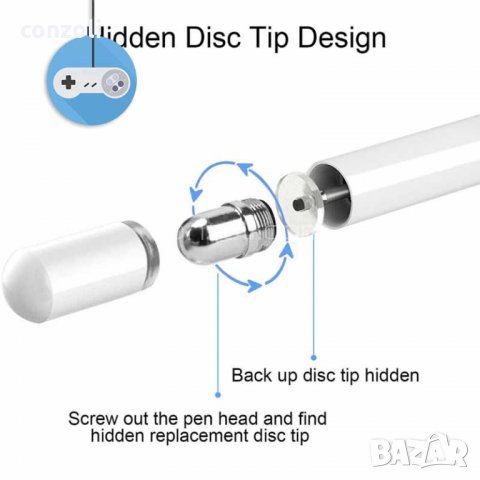 Стилус за таблет/смартфони/тъч писалка за прецизно писане и рисуване, снимка 4 - Тъч скрийн за телефони - 35395505