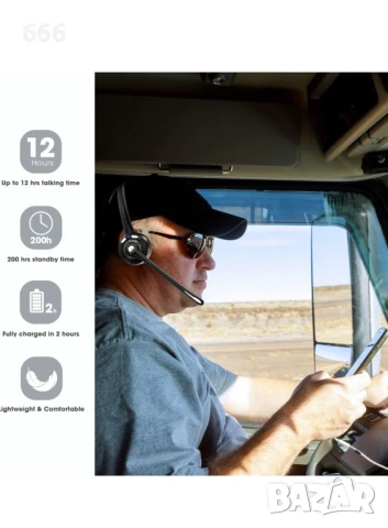 Bluetooth слушалки с микрофон, снимка 2 - Друга електроника - 50984541