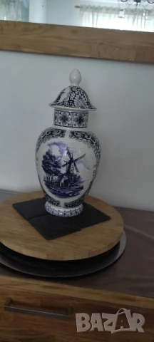 Ваза с капак * Буркан* Урна* " Delfts Bleau" *, снимка 3 - Вази - 50937205