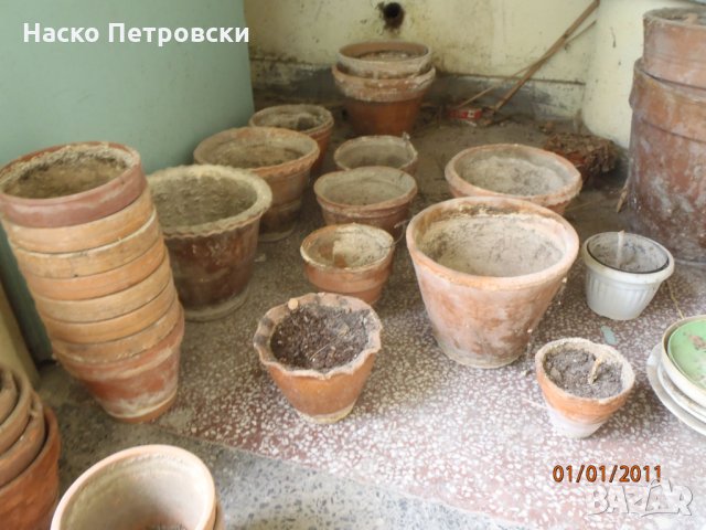 Ретро Керамични саксии за растения всякакви размери, употребявани и чисто нови; поставки за саксии , снимка 4 - Саксии и кашпи - 29813849