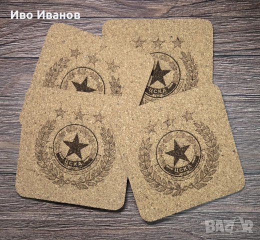 Комплект подложки за чаши (coaster)  ЦСКА, снимка 2 - Други стоки за дома - 51925210