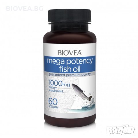 Хранителна добавка Biovea MEGA POTENCY FISH OIL 1000mg-Продуктът е със срок на годност до 05/2024г, снимка 1 - Хранителни добавки - 30026380
