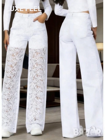 💎Дамски Дънки с Дантела XS до XL, снимка 2 - Дънки - 53277282