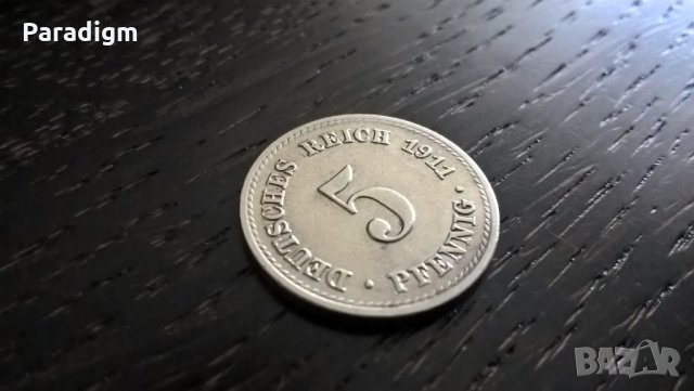 Райх монета - Германия - 5 пфенига | 1911г.; серия A