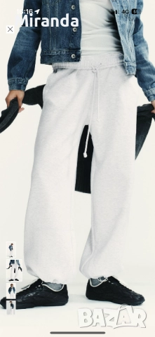 Zara спортно долнище светлосиво М