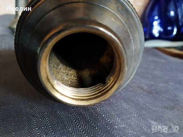 два посребрени месингови свещници, снимка 4 - Антикварни и старинни предмети - 30073414