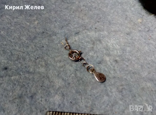 СТАРА СРЕБЪРНА ЗАКОПЧАЛКА За КОЛИЕ ВЕРИЖКА ГРИВНА РОДИРАНО СРЕБРО S925 КАРАБИНКА За ЛАНЧЕ 49927, снимка 6 - Други - 49147789