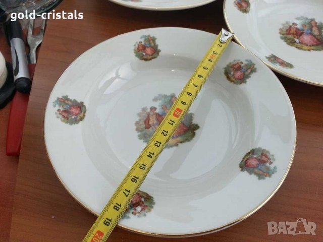 Ретро български порцелан сервиз чинии, снимка 3 - Антикварни и старинни предмети - 29314710
