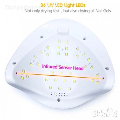 108W Професионална мощна UV/LED лампа-печка за нокти,маникюр,педикюр, снимка 4 - Други - 31985567