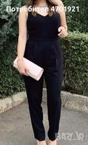 Дамски черен гащеризон