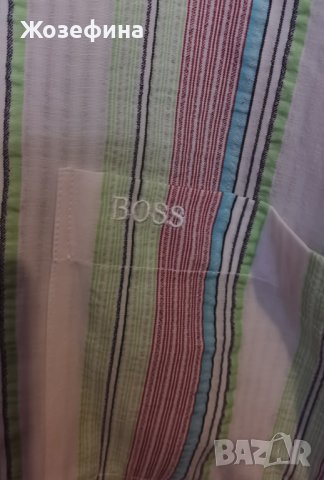 Мъжка риза с къс ръкав BOSS HUGO BOSS, снимка 4 - Ризи - 40871863