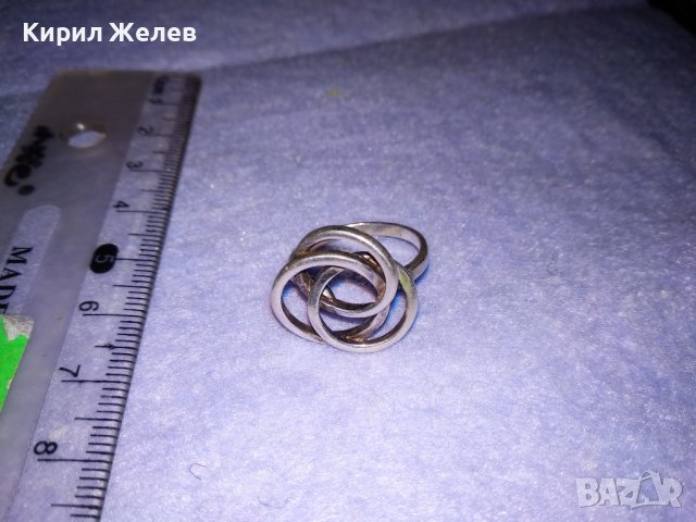 СТАР АЖУРЕН ДИЗАЙНЕРСКИ СРЕБЪРЕН ВИНТИДЖ ПРЪСТЕН ВИСОКА ПРОБА СРЕБРО 35244, снимка 13 - Пръстени - 39470795