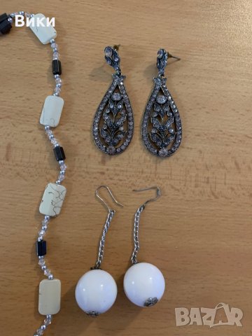 Обеци гердан лот бижута, снимка 3 - Обеци - 29348611