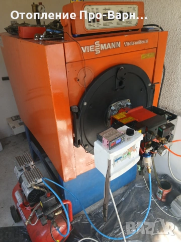 Ново: Чугунен котел VIESMANN 47 KW (+горелка) на отработено масло, снимка 3 - Отоплителни печки - 54109649