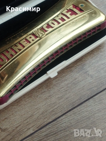 Винтидж хармоника Hohner Comet двустранна в калъф. , снимка 2 - Духови инструменти - 53138571