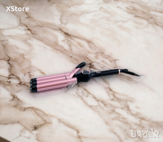 Маша за коса ретро Voltz, 60W, Турмалинов кристал покритие, 200°C , Черен, снимка 5 - Маши за коса - 52593750