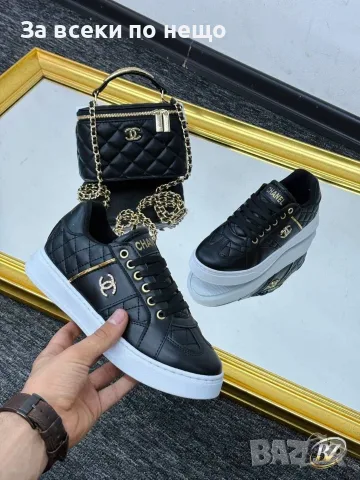 Chanel Дамски Маратонки С Капитонирани Детайли Равна Подметка👟Дамски Спортни Обувки Код SEM-1072