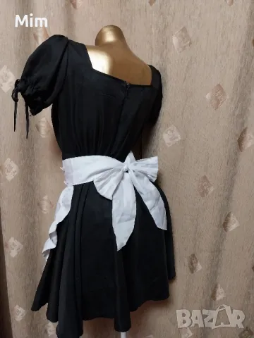 S/M Черна рокля с бяла престилка / камериерка /, снимка 7 - Рокли - 49913430