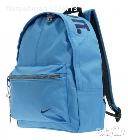 Спортна раница Nike Mini Base B/Pack, цвят - светло син/черен, 11 литра.                            , снимка 2 - Раници - 39159901