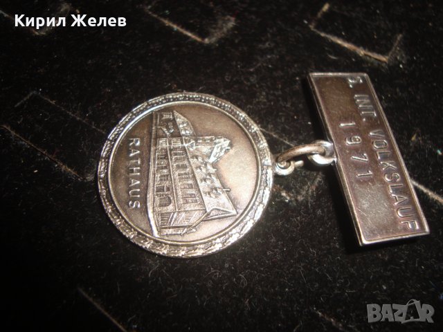 1971 СТАРА СРЕБЪРНА НЕМСКА ЗНАЧКА ПОСРЕБРЕНА или СРЕБЪРНА 17267, снимка 2 - Колекции - 30790870