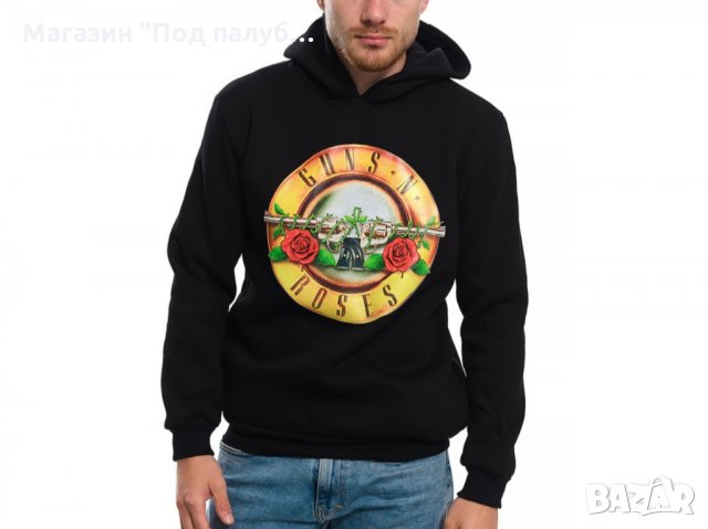 Нов мъжки суичър с логото на музикалната група GUNS N'ROSES, снимка 15 - Суичъри - 27532429