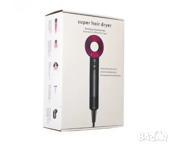 Сешоар Super Hair Dryer с йонизираща функция, снимка 2 - Сешоари - 48233217