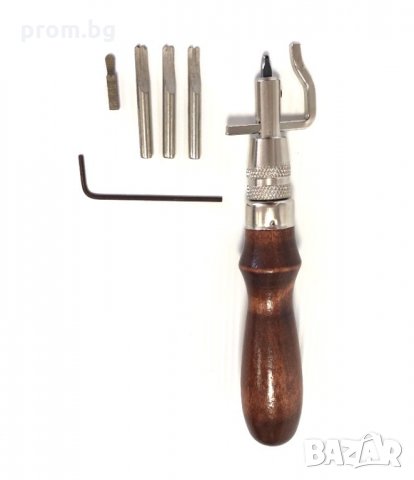 кожарски регулируем резец за канал с 5 приставки, нов, внос от Англия