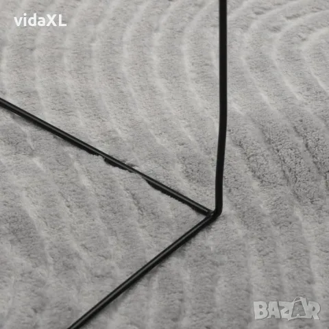 vidaXL Килим IZA с къс косъм, скандинавски вид, сив, 200x280 см, снимка 8 - Килими - 56147388