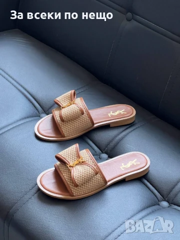 Yves Saint Laurent Дамски Бежови Чехли Код E473, снимка 3 - Чехли - 50595205