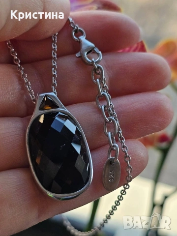 Марков сребърен комплект с Опушен кварц, снимка 13 - Колиета, медальони, синджири - 53906075