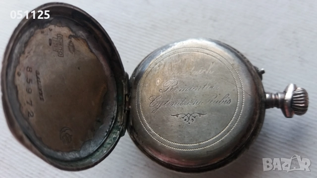 аристократичен османски сребърен часовник с маркировка , снимка 9 - Антикварни и старинни предмети - 52923408