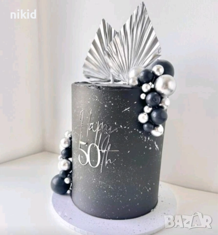 Оригами ветрило хартиени листа листо златни сребърни за украса декорация торта и др, снимка 6 - Други - 46600281