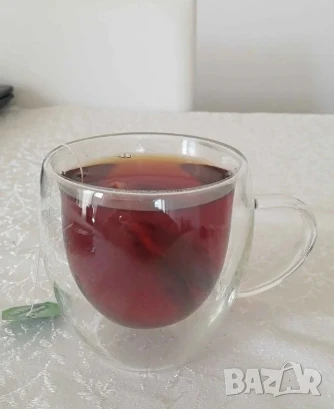 Стъклена чаша за кафе с двойно дъно 200ml