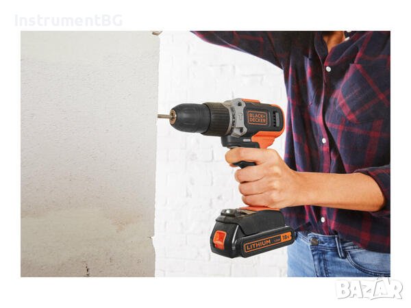 Акумулаторна ударна бормашина Black + Decker BDASB / 18V , снимка 3 - Винтоверти - 40376642