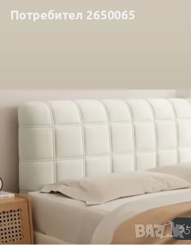 Калъф за табла за спалня 150/70 плюш лукс в бяло , снимка 4 - Спално бельо - 48853925