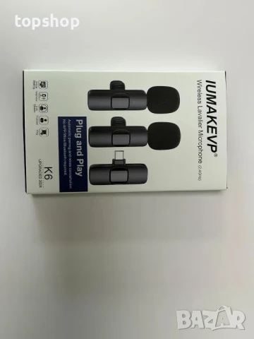 НОВИ ТЕСТВАНИ Безжичени микрофони Lavalier за iPhone / Android телефон / лаптоп, Plug-Play с щипка.., снимка 9 - Микрофони - 50577148