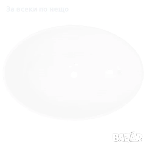 Луксозна керамична мивка с овална форма, бяла, 40x33 см Код P994 , снимка 4 - Мивки - 51157484