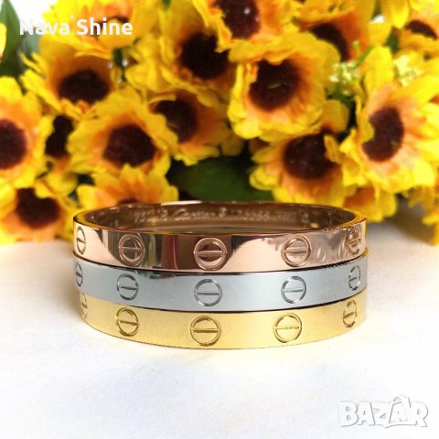 Гривни Cartier Супер Качество / Гривна тип Пирон Just Un Clou и Белезник Love Bracelet с отвертка, снимка 8 - Гривни - 30701622