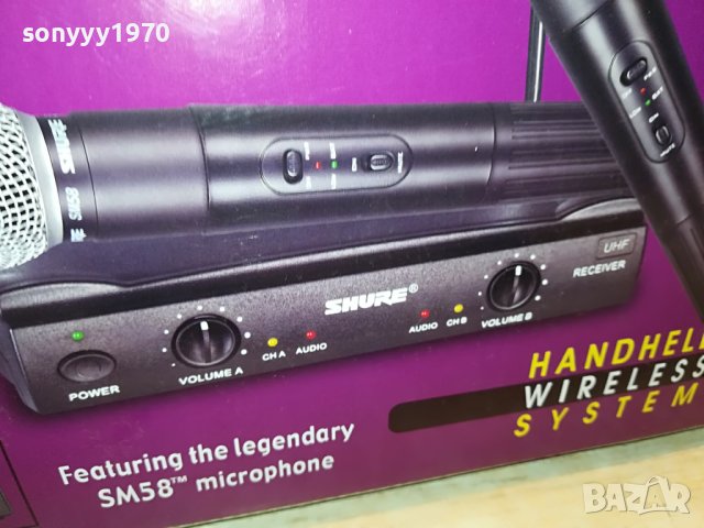SHURE-2 БЕЗЖИЧНИ МИКРОФОНА 2809221911, снимка 7 - Микрофони - 38150594
