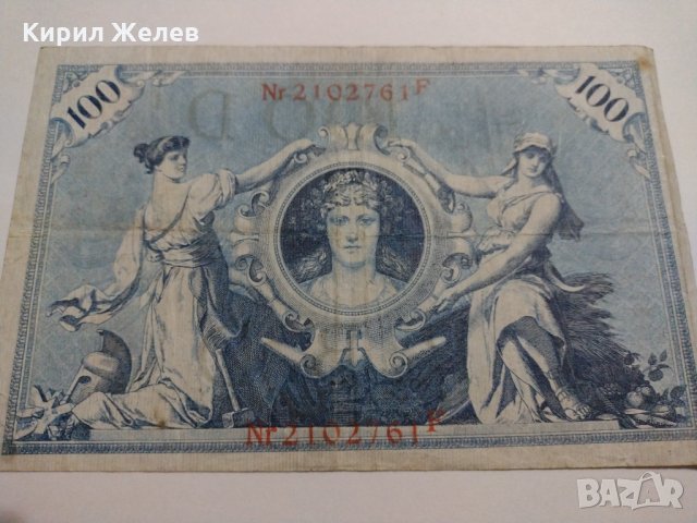 Райх банкнота - Германия - 100 марки / 1908 година червен печат- 17978, снимка 8 - Нумизматика и бонистика - 31015628